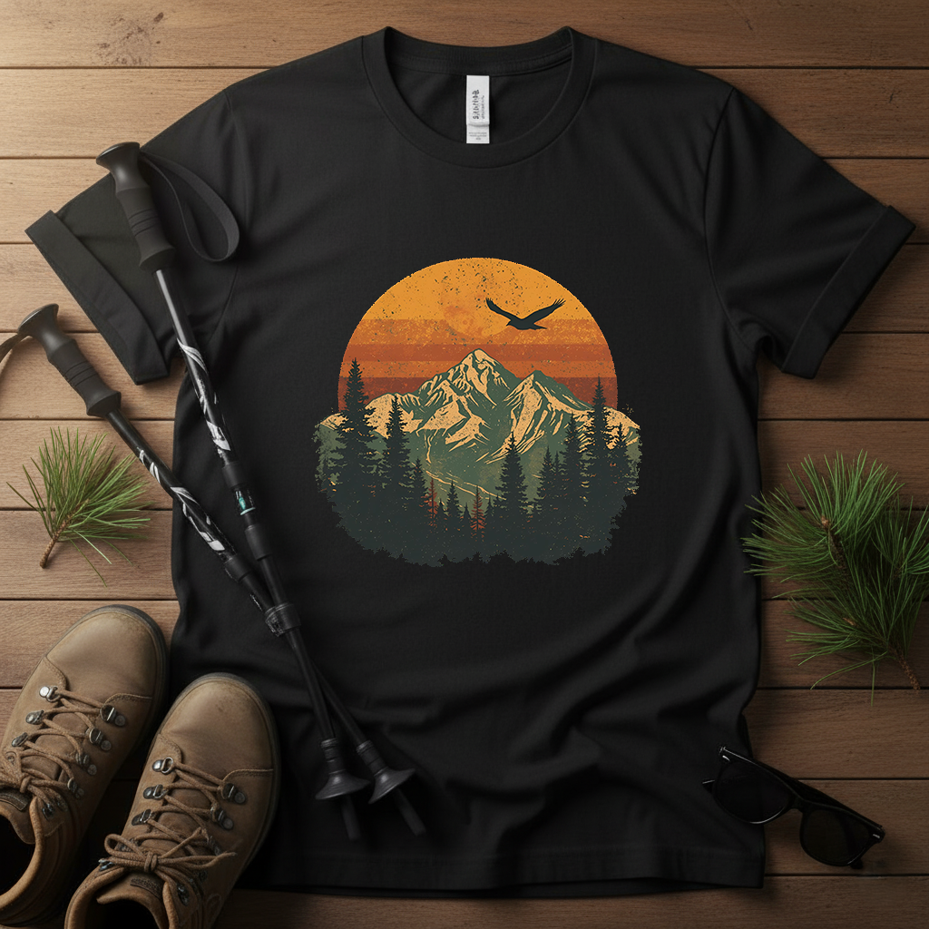 Spirit of the Wild T-Shirt | Retro Mountain & Forest Tee | Adventure Nature Shirt for Outdoor Lovers