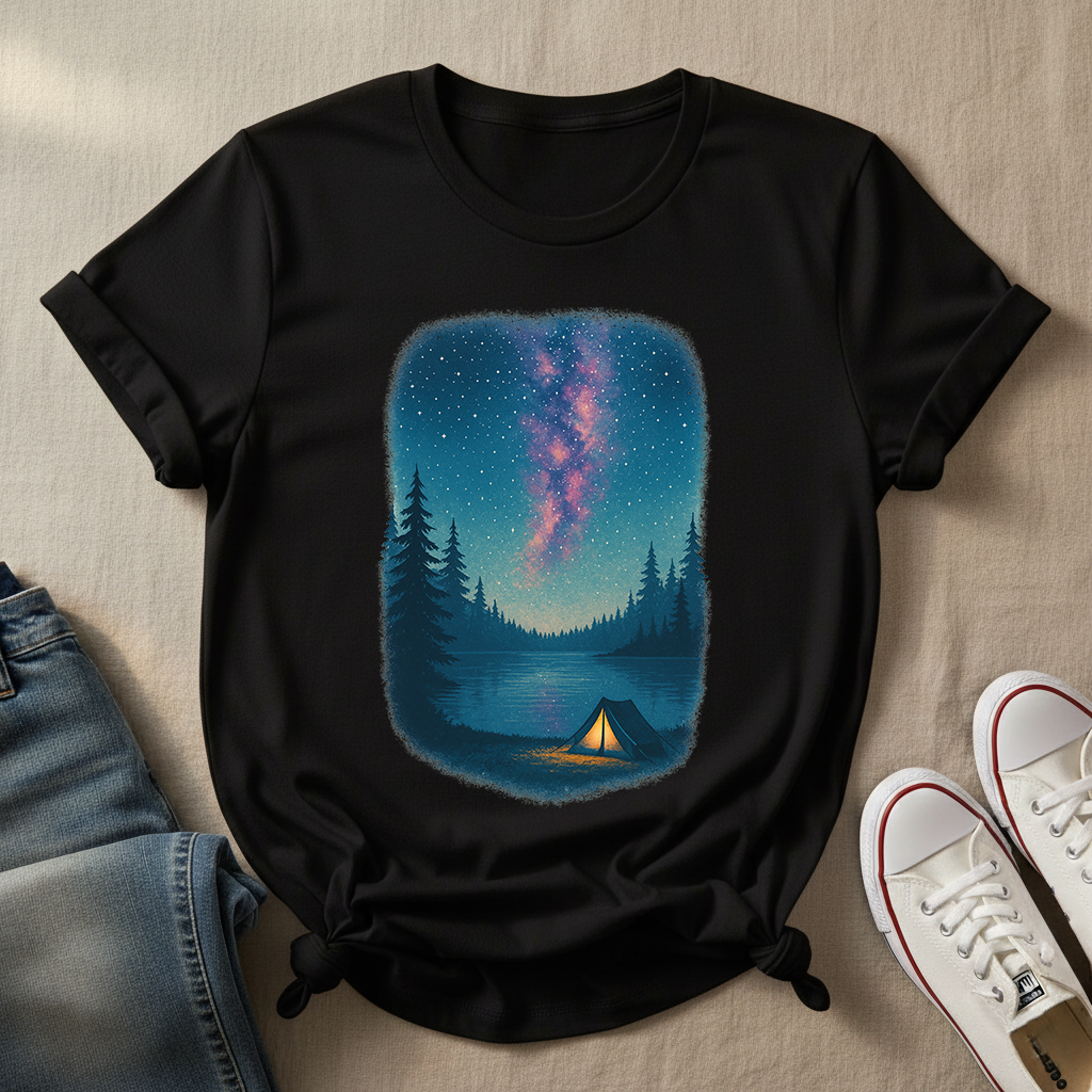 Under the Stars T-Shirt | Night Sky Camping Tee | Nature Lover Shirt for Stargazers & Outdoor Dreamers