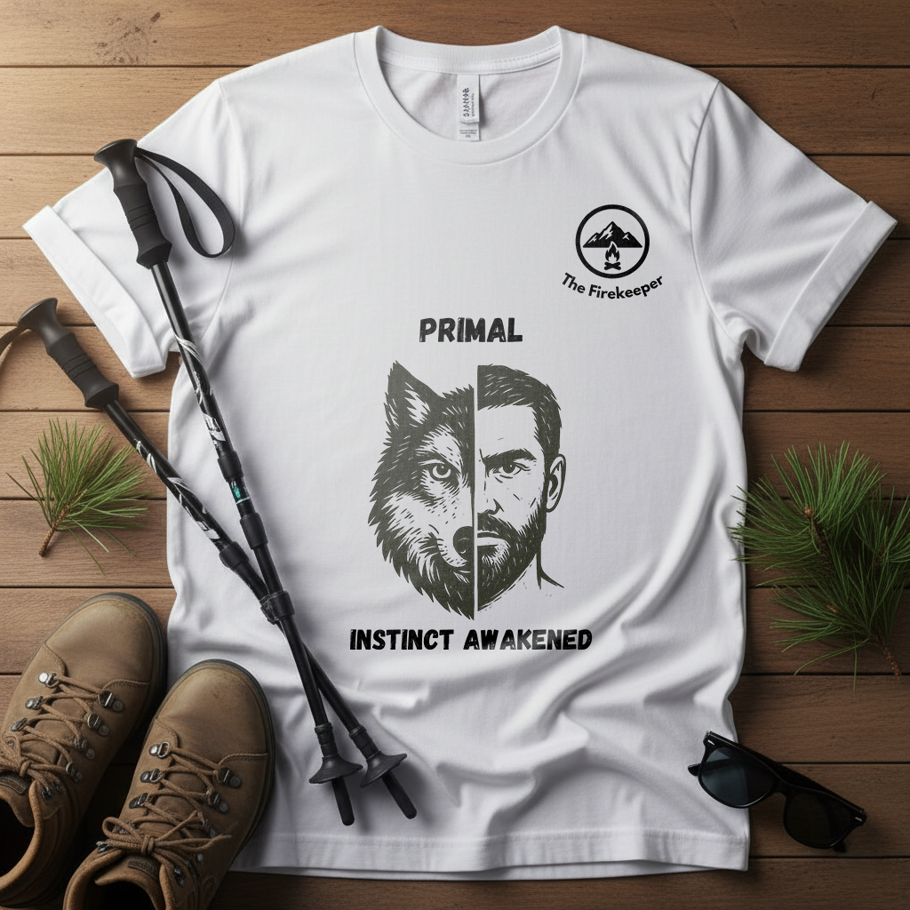 PRIMAL – The FireKeeper Wolf & Warrior Shirt | Wild Instincts Best Friends Tee