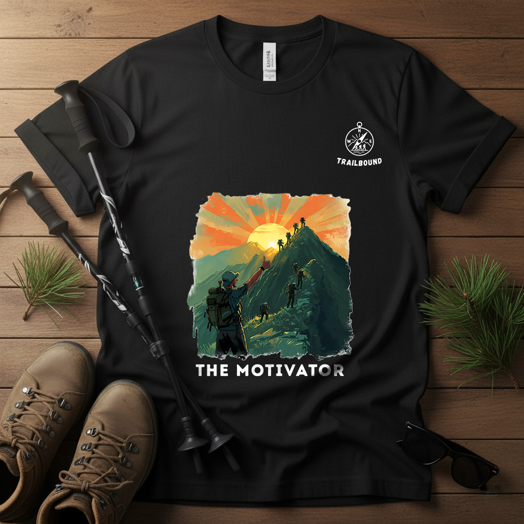 TrailBound – The Motivator Matching Shirt | Hiking Leader Tee | Outdoor Crew Collection