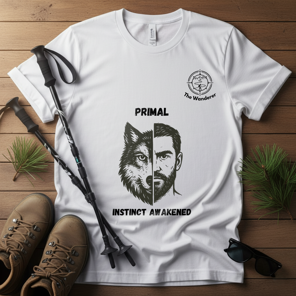 PRIMAL – The Wanderer Wolf & Warrior Shirt | Wild Instincts Best Friends Tee